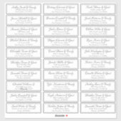 モダンCursiveスクリプトの結婚ゲスト名アドレス シール (シート)