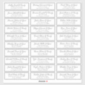 モダンCursiveスクリプトの結婚ゲスト名アドレス シール (シート)