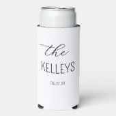 モダンCustom Wedding結婚式の引き出物Beer Holder スリム缶クーラー (Seltzer正面)