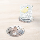 モダンCustom Wedding Photo紙コースター ラウンドペーパーコースター (インサイチュ)