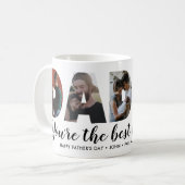 モダンDADDY 5フォト最高のパパEver Father's Day コーヒーマグカップ (正面左)