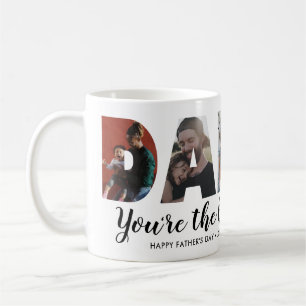 モダンDADDY 5フォト最高のパパEver Father's Day コーヒーマグカップ