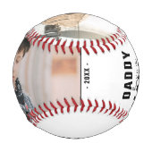 モダンDaddy Happy Father's Day 2フォトコラージュ 野球ボール (裏面)