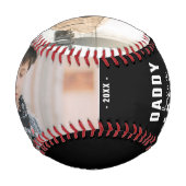 モダンDaddy Happy Father's Day 2フォトコラージュ 野球ボール (裏面)