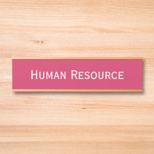 モダンDark Pink Office Room Department Name サインプレート