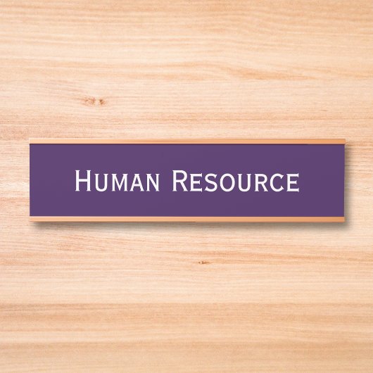 モダンDark Purple Office Room部門名 サインプレート