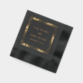 モダンDeco Firework Burstの結婚金ゴールド 箔ナプキン (左)