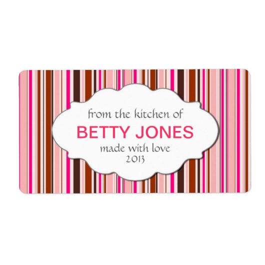 モダンDIYカスタム Canning、Jamまたは製品ラベル ラベル (正面)