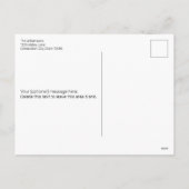 モダンDIY 3写真名Year Script Snowy Black シーズンポストカード (裏面)