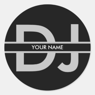 モダンDJステッカー ラウンドシール