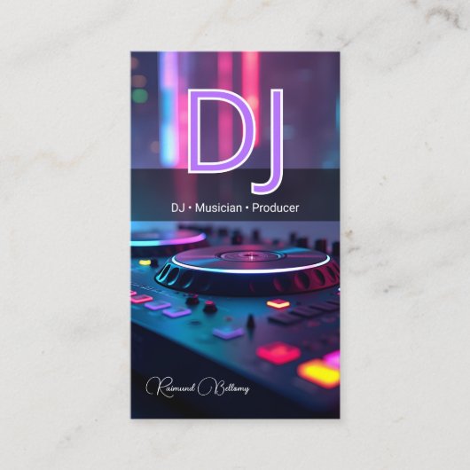 モダンDJターンテーブル 名刺 (正面)