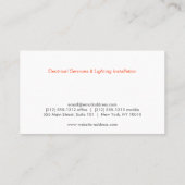 モダンDK GRAY IIの電気技師ロゴ 名刺 (裏面)