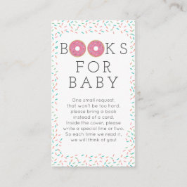 モダンDonut Book Request Baby Shower Card エンクロージャーカード