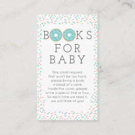 モダンDonut Book Request Baby Shower Card エンクロージャーカード