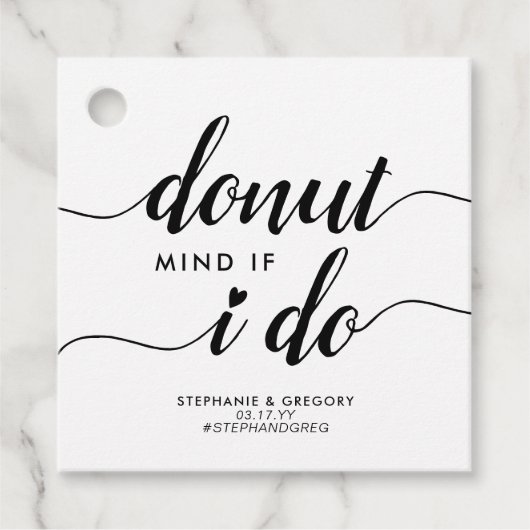 モダンDout Mindもし I Doハート結婚 Script フェイバータグ (正面)