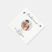 モダンDrink On Me Photo Pet 結婚's スタンダードカクテルナプキン (角)