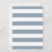 モダンDusty Blueのスクリプミニマルト 案内状 (裏面)