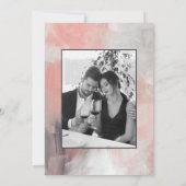 モダンDusty Coral抽象芸術写真の保存日付 セーブザデート (裏面)