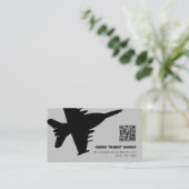 モダンEA-18Gグローラー戦闘機ジェット 名刺 (スタンド正面)