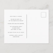 モダンEarth Toneミニマルタイポグラフィ移動 案内ポストカード (裏面)