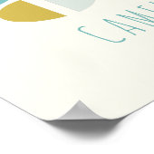 モダンEarth Tonesジオメトリックシェイプパーソナライズされた ポスター (角)