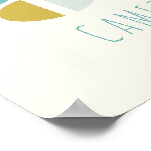 モダンEarth Tonesジオメトリックシェイプパーソナライズされた ポスター (角)