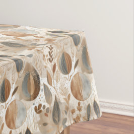 モダンEarth Tones花と離れ テーブルクロス