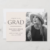 モダンEdge Cream写真卒業 案内状 (正面)