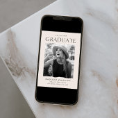 モダンEdge Cream写真卒業 案内状