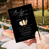 モダンEdgy His & Shirs書道BBQ & Brews 招待状