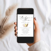 モダンEdgy His & Shirs書道BBQ & Brews 招待状