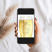 モダンEdgy His & Shirs書道BBQ & Brews 招待状