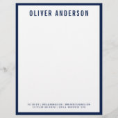 モダンEDITABLE色の名前縁ど。 レターヘッド (正面)