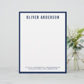 モダンEDITABLE色の名前縁ど。 レターヘッド (スタンド正面)