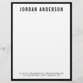 モダンEDITABLE色の名前縁ど。 レターヘッド (正面)