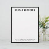 モダンEDITABLE色の名前縁ど。 レターヘッド (スタンド正面)