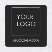 モダンEditable Black Business Companyロゴ ラベル (デザイン2)