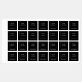 モダンEditable Black Business Companyロゴ ラベル (シート)