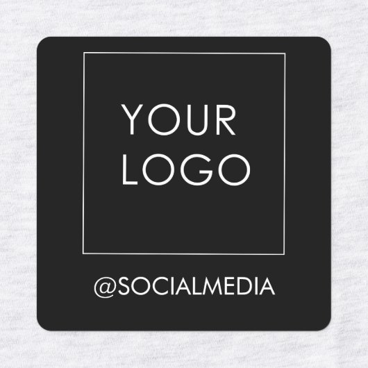 モダンEditable Black Business Companyロゴ ラベル (デザイン1)