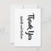 モダンEgant Black and White Photo結婚's ノートカード (裏面)