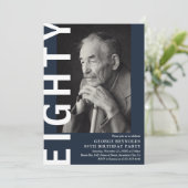 モダンEIGHTY 写真 80歳の誕生日パーティー 招待状 (スタンド正面)