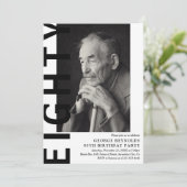 モダンEIGHTY 写真 80歳の誕生日パーティー 招待状 (スタンド正面)