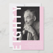 モダンEIGHTY 写真 80歳の誕生日パーティー 招待状 (正面)