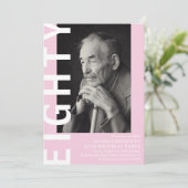 モダンEIGHTY 写真 80歳の誕生日パーティー 招待状 (スタンド正面)