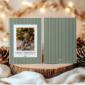 モダンEvergreen Pinstride Christmas Familyの写真 シーズンカード