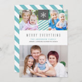 モダンEverything Holiday Photo Cards シーズンカード (正面/裏面)