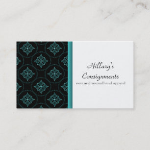 モダンExvasance Business Card、ターコイズ 名刺