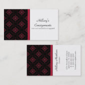 モダンExvasance Business Card、Magenta 名刺 (正面/裏面)