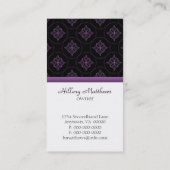 モダンExvasance Business Card、Purple 名刺 (裏面)