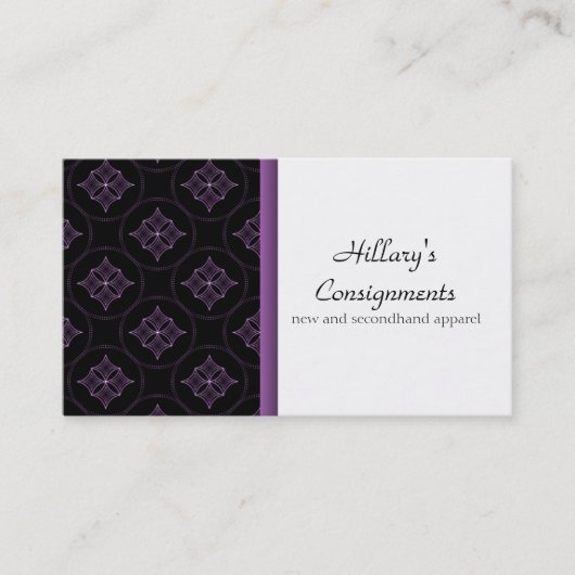 モダンExvasance Business Card、Purple 名刺 (正面)